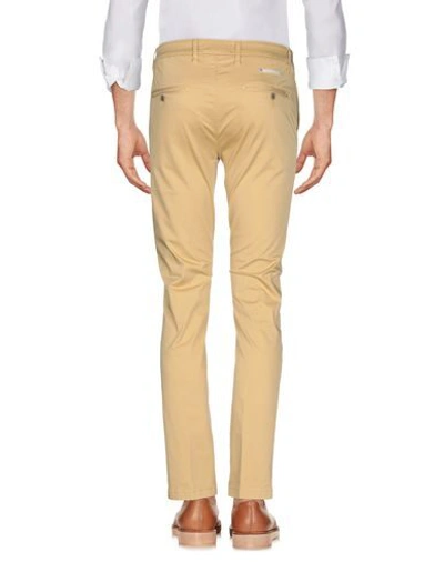 Shop Teleria Zed Man Pants Yellow Size 28 Cotton, Elastane