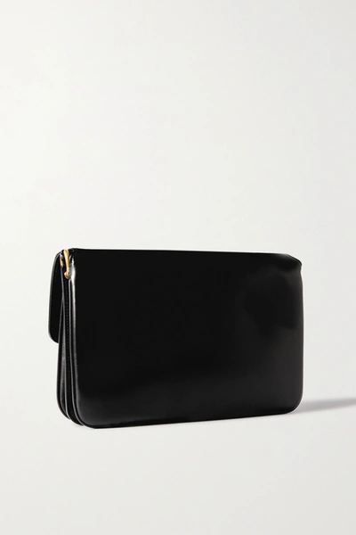 Shop Saint Laurent Le Maillon Leather Shoulder Bag In Black