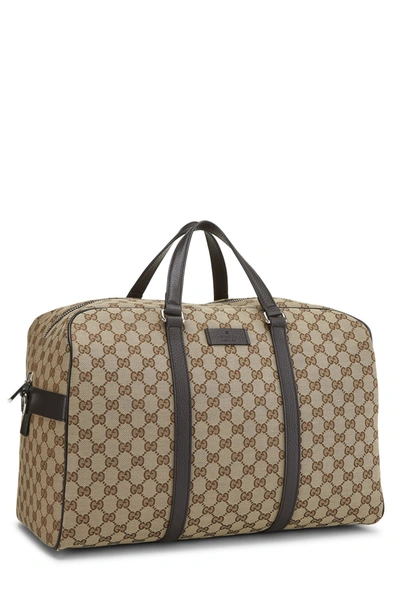 Pre-owned Gucci Original Gg Canvas Carry-on Duffle Large