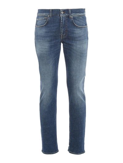 Shop 7 For All Mankind Slimmy Tapered Jeans In Blue