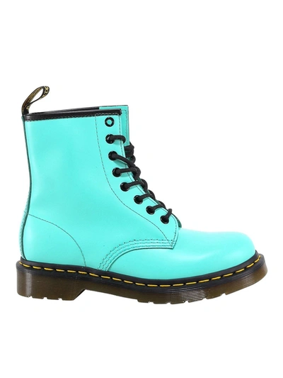 Shop Dr. Martens' 1461 Smooth Leather Ankle Boots In Green