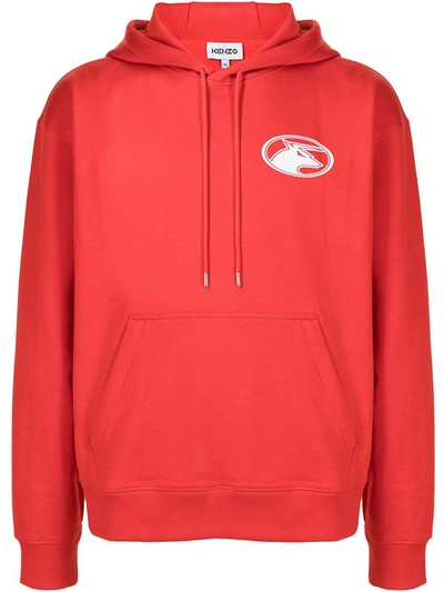 Shop Kenzo Ox Oversize Hoodie In Red