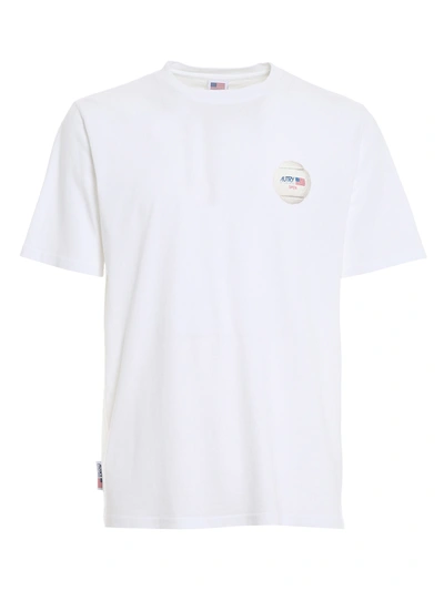 Shop Autry Tennis Cotton T-shirt In White