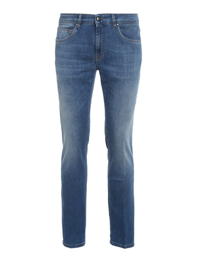 Shop Fay Cotton Blend Straight Leg Jeans In Medium Wash