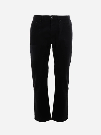 Shop Valentino Denim Trousers With Vltn Tag In Black