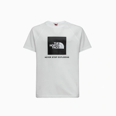 Shop The North Face Redbox T-shirt Nf0a3bqo In White