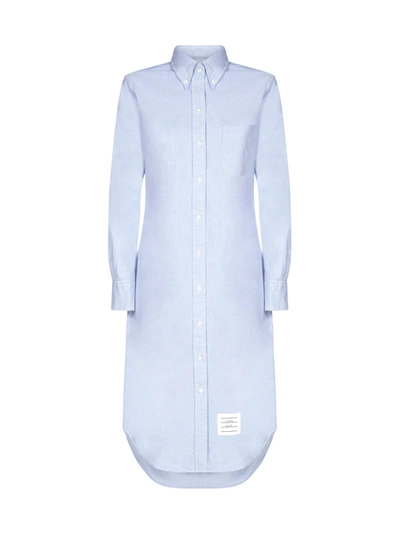 Shop Thom Browne Dress In Light Blue