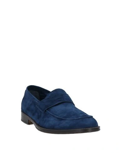 Shop Alexander Trend Alexander 1910 Man Loafers Midnight Blue Size 8 Soft Leather In Dark Blue