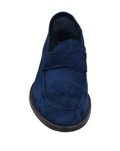 Shop Alexander Trend Alexander 1910 Man Loafers Midnight Blue Size 8 Soft Leather In Dark Blue