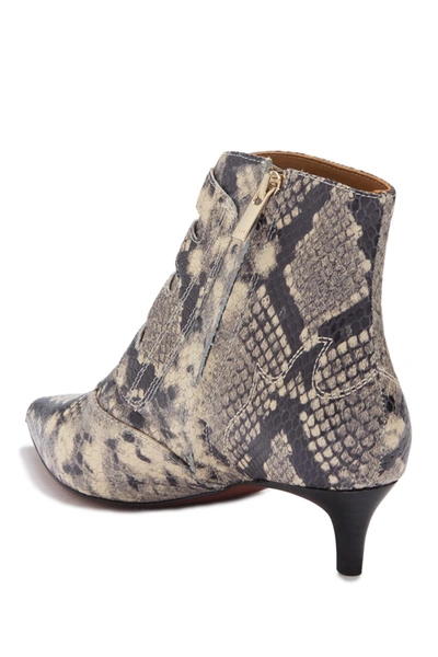 Shop Joie Calinda Pointed Toe Snake Embossed Buckle Boot In Natur Python Fw