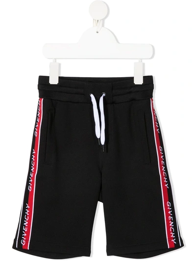 Shop Givenchy Drawstring Track Shorts In Black