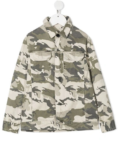 Shop Zadig & Voltaire Camouflage-print Denim Jacket In Neutrals