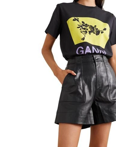 Shop Ganni Shorts & Bermuda Shorts In Black