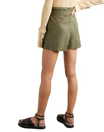Shop 3.1 Phillip Lim / フィリップ リム 3.1 Phillip Lim Woman Shorts & Bermuda Shorts Military Green Size 8 Cotton