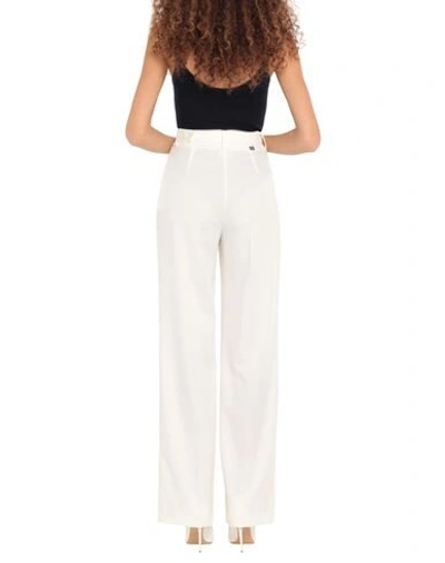 Be Blumarine Belt Pants In Ivory Color In White