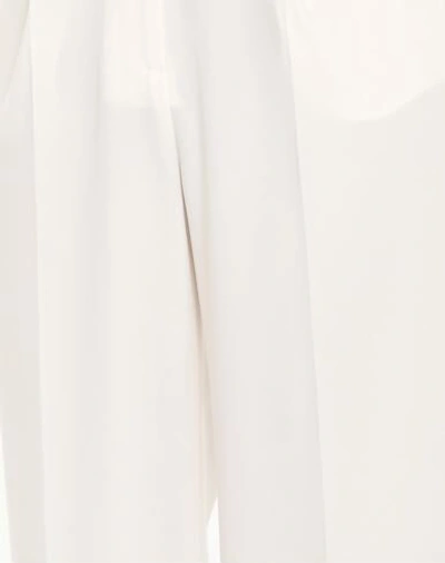 Be Blumarine Belt Pants In Ivory Color In White