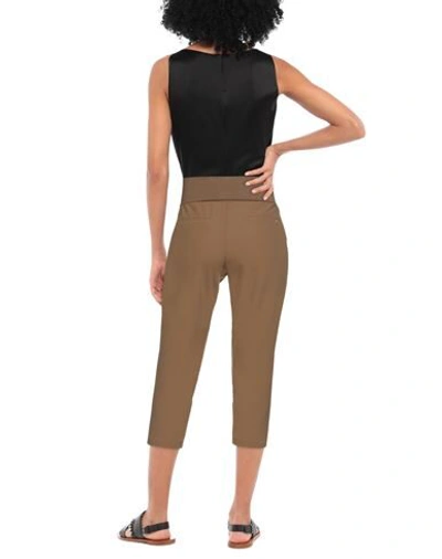 Manila Grace Cropped Pants In Military Green