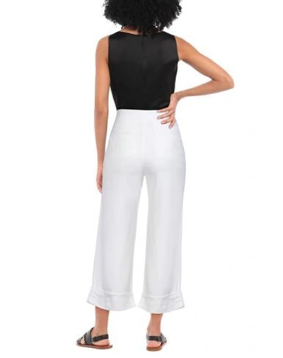 Shop Peserico Woman Pants White Size 8 Viscose, Elastane