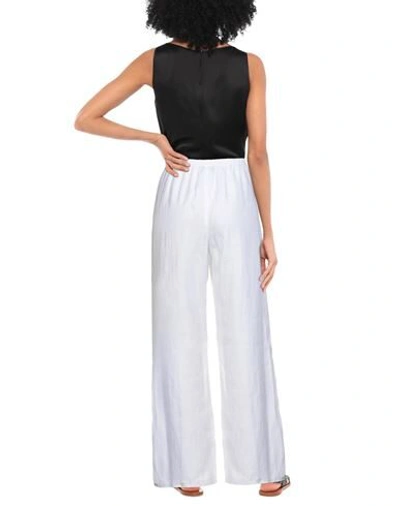 Shop Emporio Armani Woman Pants White Size 10 Linen
