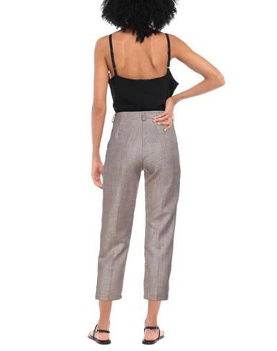 Shop Berna Woman Pants Brown Size M Polyester, Viscose, Metallic Fiber, Elastane