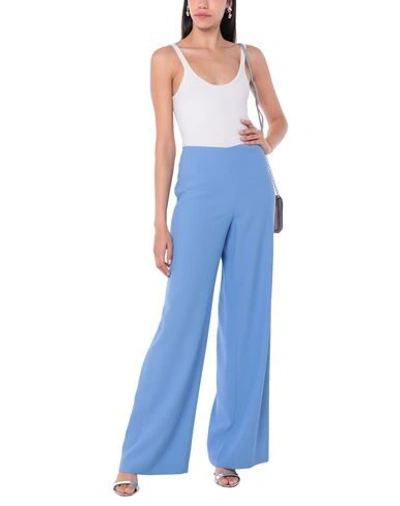 Shop Botondi Milano Botondi Couture Woman Pants Pastel Blue Size 6 Viscose, Acetate