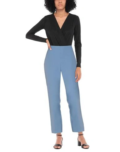 Shop Sandro Ferrone Woman Pants Sky Blue Size 4 Polyester, Elastane