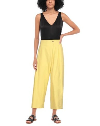 Shop Alysi Pants In Yellow
