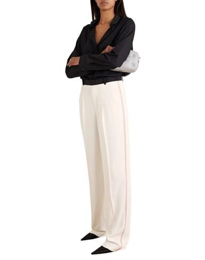 Shop Haider Ackermann Woman Pants White Size 10 Rayon, Silk