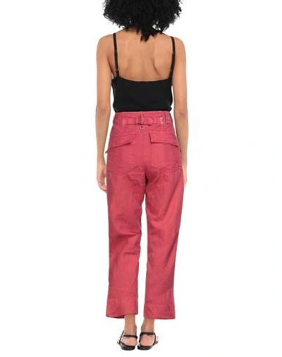 Shop High Woman Pants Red Size 6 Cotton, Linen