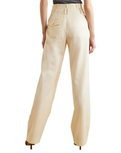 Shop Commission Woman Pants Ivory Size 6 Wool In White