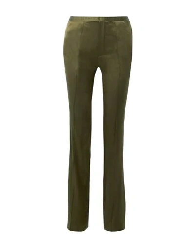 Shop Haider Ackermann Woman Pants Military Green Size 14 Silk