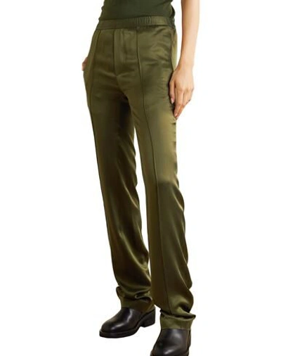 Shop Haider Ackermann Woman Pants Military Green Size 16 Silk