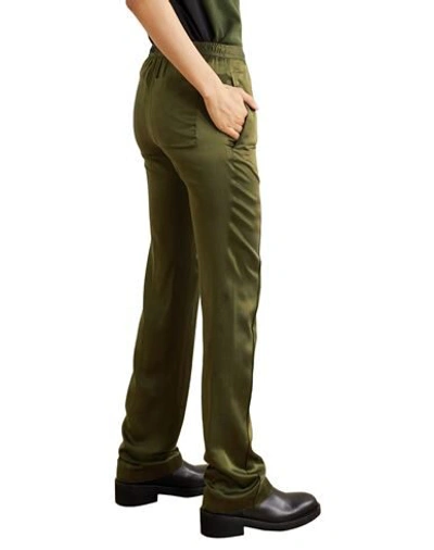 Shop Haider Ackermann Woman Pants Military Green Size 16 Silk