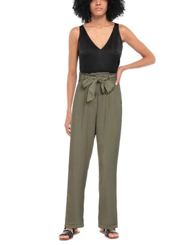 Shop Garcia Casual Pants In Military Green