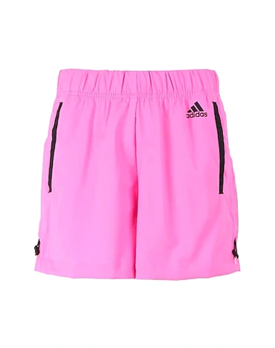 Shop Adidas Originals Shorts & Bermuda Shorts In Fuchsia