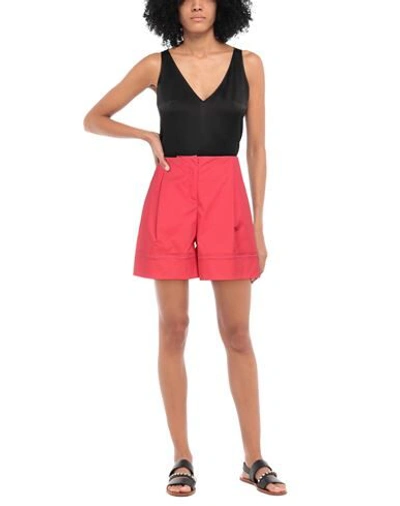 Ballantyne Woman Shorts & Bermuda Shorts Red Size 8 Cotton, Elastane In Red
