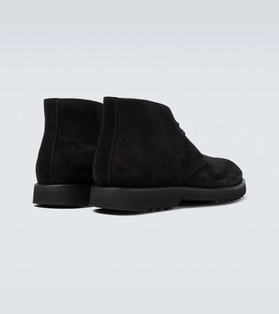 Shop Tom Ford Lace-up Suede Boots In Black
