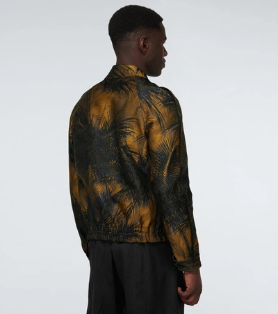 Shop Saint Laurent Teddy Printed Satin Jacket In Multicoloured