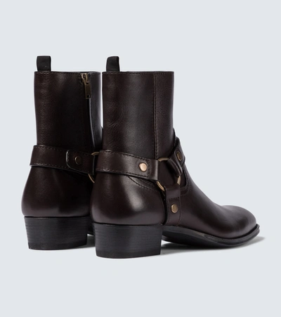 Shop Saint Laurent Wyatt Harness Chelsea Boots In Brown