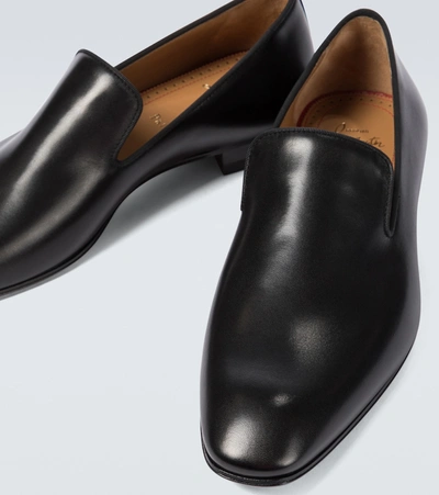Shop Christian Louboutin Dandelion Leather Loafers In Black