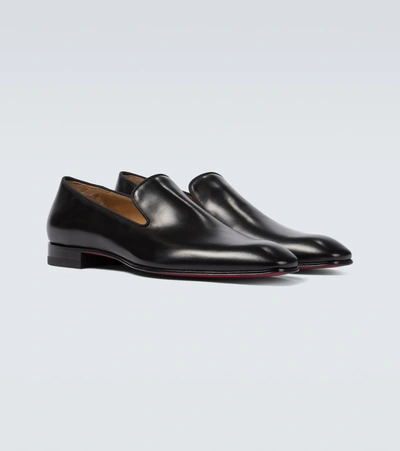 Shop Christian Louboutin Dandelion Leather Loafers In Black