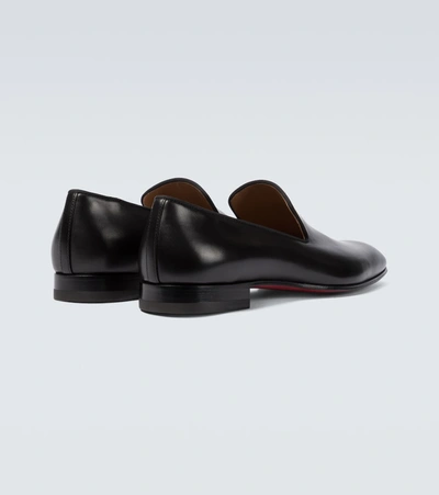 Shop Christian Louboutin Dandelion Leather Loafers In Black