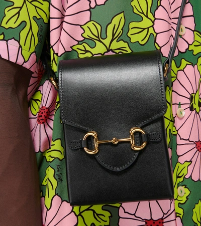 Shop Gucci Horsebit 1955 Mini Bag In Black