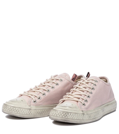 Shop Acne Studios Canvas Sneakers In Pink