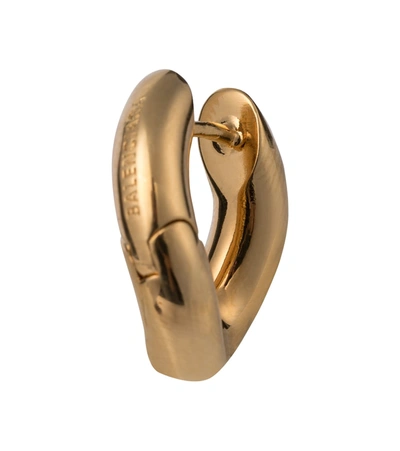 Shop Balenciaga Loop Xxs Earrings In Gold