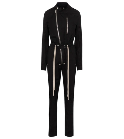 Shop Rick Owens Gary Cotton Poplin Jumpsuit In Black