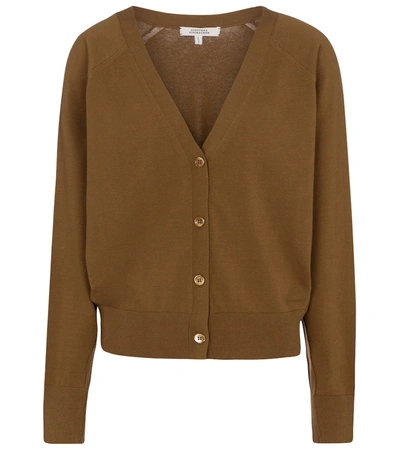 Shop Dorothee Schumacher Easy Comfort Cotton-blend Cardigan In Brown