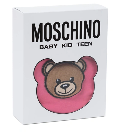 Shop Moschino Baby Stretch-cotton Onesie In Pink