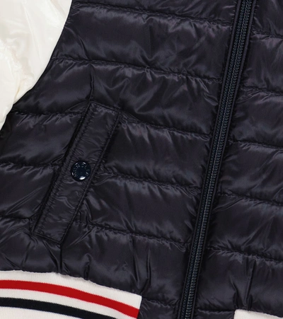 Shop Moncler Baby Doset Down Jacket In Blue