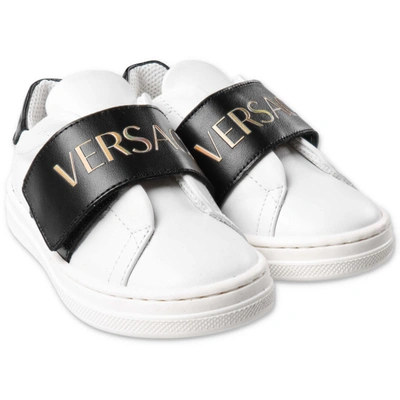Young Versace Kids' Shoes In Bianco | ModeSens